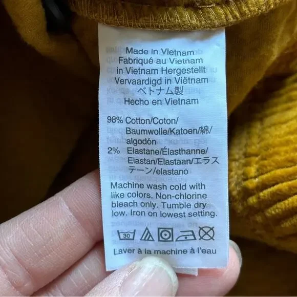 Madewell Corduroy Side-Button Shift Dress- Size Small - Picture 9 of 12